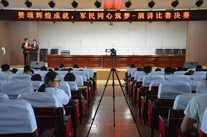 我校举办“赞颂辉煌成就，军民同心筑梦”演讲比赛